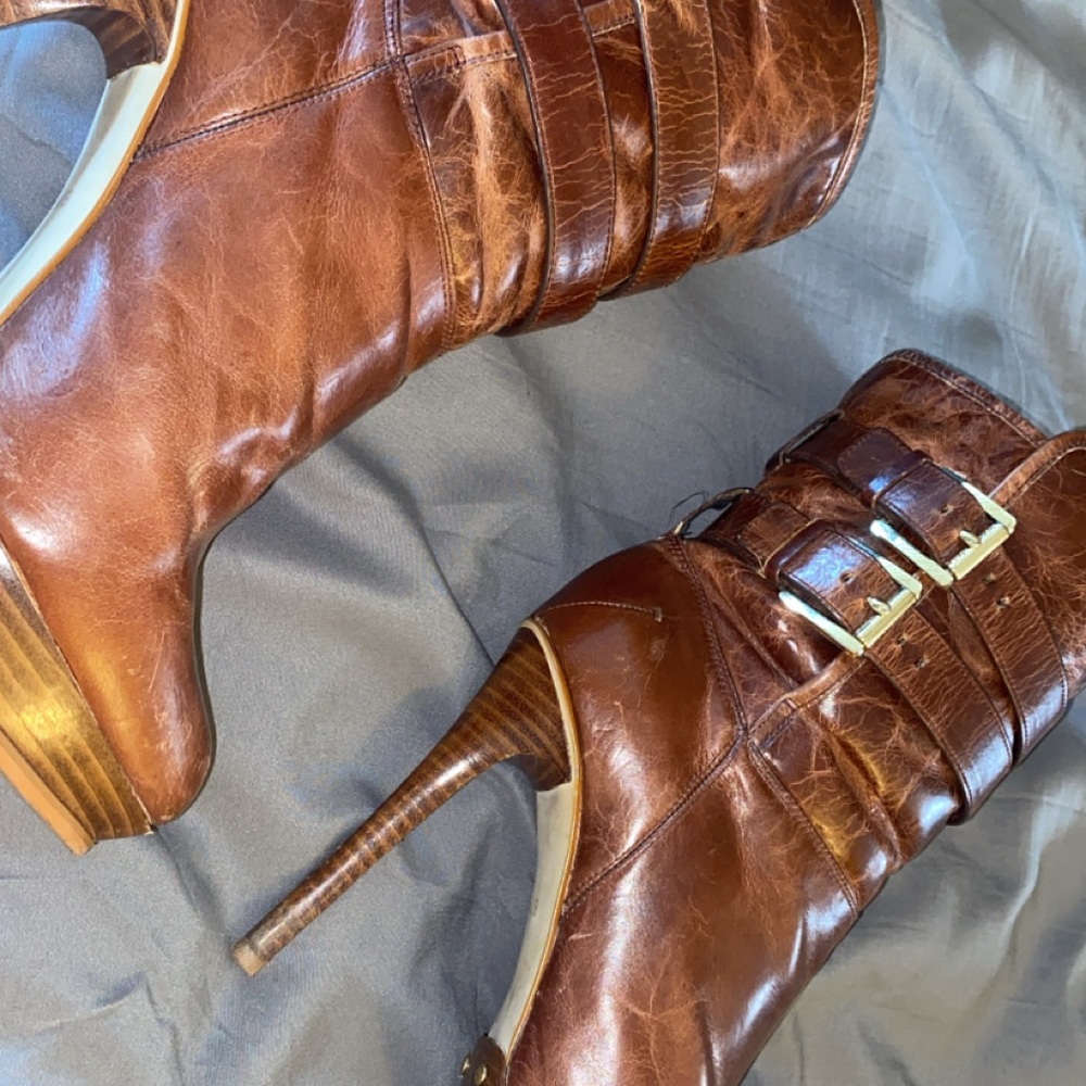 Brown Leather Women's Boots